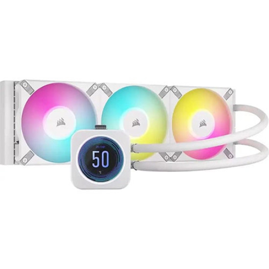 Corsair iCUE H150i ELITE LCD XT Display Liquid CPU Cooler - White (CW-9060077-WW) Corsair iCUE H150i ELITE LCD XT Display Liquid CPU Cooler - White (CW-9060077-WW)