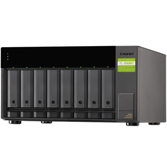 Qnap TL-D800C 8-Bay USB 3.2 Gen2 Type-C High-Capacity JBOD Storage Enclosure Qnap TL-D800C 8-Bay USB 3.2 Gen2 Type-C High-Capacity JBOD Storage Enclosure