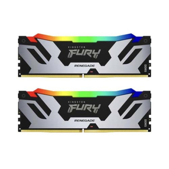 Kingston Fury Renegade Silver RGB 32GB (16GB x2) DDR5 Memory (KF560C32RSAK2-32) Kingston Fury Renegade Silver RGB 32GB (16GB x2) DDR5 Memory (KF560C32RSAK2-32)
