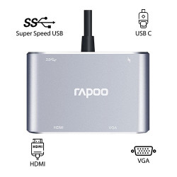 Rapoo XD30 Type C Multi Function Adapter (4 in 1) Rapoo XD30 Type C Multi Function Adapter (4 in 1)
