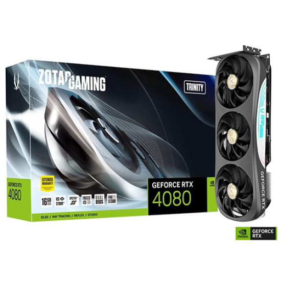 ZOTAC GAMING GeForce RTX 4080 16GB Trinity OC Graphic Card (ZT-D40810J-10P) ZOTAC GAMING GeForce RTX 4080 16GB Trinity OC Graphic Card (ZT-D40810J-10P)
