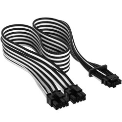 Corsair Premium Sleeved 12+4pin PCIe 5.0 12VHPWR 600W Cable White Black (CP-8920333) Corsair Premium Sleeved 12+4pin PCIe 5.0 12VHPWR 600W Cable White Black (CP-8920333)