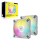 Corsair iCUE AF120 RGB SLIM 120mm PWM Fluid Dynamic Bearing Fan White Twin Pack (CO-9050165-WW) Corsair iCUE AF120 RGB SLIM 120mm PWM Fluid Dynamic Bearing Fan White Twin Pack (CO-9050165-WW)