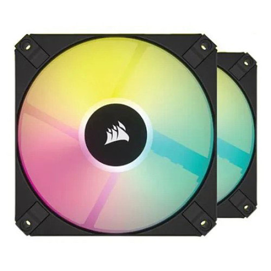 Corsair iCUE AF120 RGB SLIM 120mm PWM Fluid Dynamic Bearing Fan Black Twin Pack (CO-9050163-WW) Corsair iCUE AF120 RGB SLIM 120mm PWM Fluid Dynamic Bearing Fan Black Twin Pack (CO-9050163-WW)