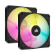 Corsair iCUE AF120 RGB SLIM 120mm PWM Fluid Dynamic Bearing Fan Black Twin Pack (CO-9050163-WW) Corsair iCUE AF120 RGB SLIM 120mm PWM Fluid Dynamic Bearing Fan Black Twin Pack (CO-9050163-WW)