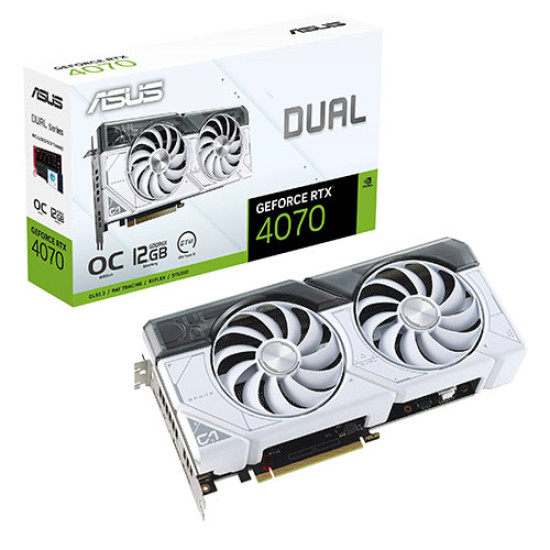 Asus Dual GeForce RTX 4070 White OC Edition 12GB GDDR6X (DUAL RTX4070 O12G-WHITE) Asus Dual GeForce RTX 4070 White OC Edition 12GB GDDR6X (DUAL RTX4070 O12G-WHITE)