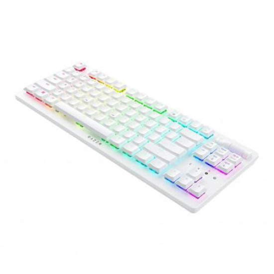 Razer DeathStalker V2 Pro Tenkeyless Wireless Gaming Keyboard (Linear Red Switch) White Edition (RZ03-04373500-R3M1)