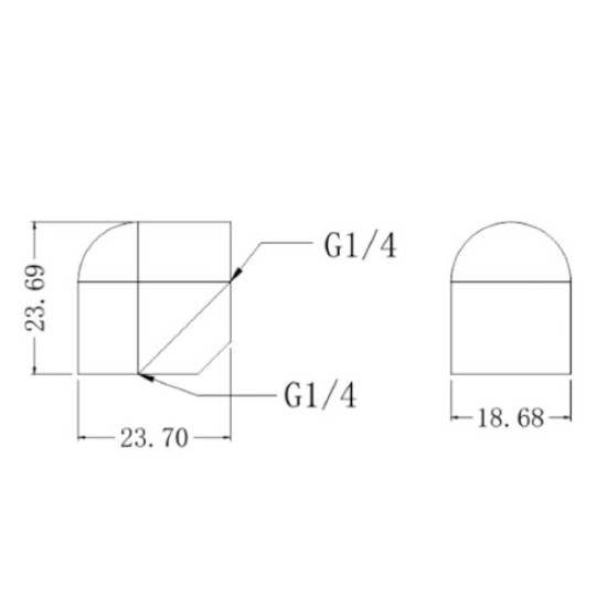 Bykski Female to Female G 1-4in. 90 Degree Extended Elbow Fitting (CC-EW90-V2-WH) Bykski Female to Female G 1-4in. 90 Degree Extended Elbow Fitting (CC-EW90-V2-WH)