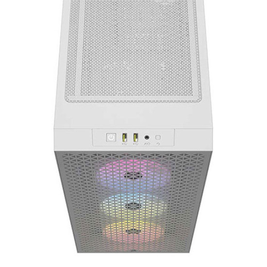 Corsair 3000D RGB Airflow Mid-Tower PC Case White (CC-9011256-WW) Corsair 3000D RGB Airflow Mid-Tower PC Case White (CC-9011256-WW)