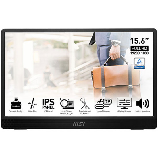 MSI PRO MP161 15.6 inch Portable Ultra-slim Business Monitor