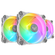 ASUS TUF Gaming TF120 ARGB White Fan - Triple Fan Kit with ARGB Controller (TF120-WH-ARGB-3IN1)