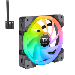 Thermaltake SWAFAN EX12 RGB PC Cooling Fan TT Premium Edition-3 Fan Pack - Black (CL-F143-PL12SW-A)