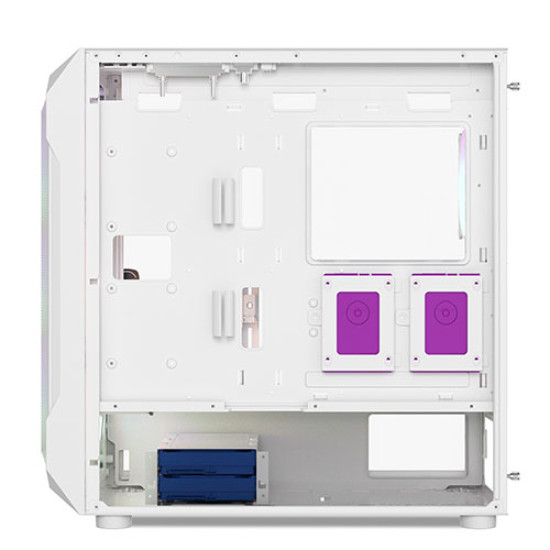 Ant Esports ICE-410TG Mid Tower Gaming Cabinet Without Power Supply - White Ant Esports ICE-410TG Mid Tower Gaming Cabinet Without Power Supply - White