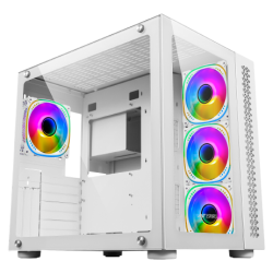 Ant Esports Crystal White ARGB Gaming Cabinet Without Power Supply Ant Esports Crystal White ARGB Gaming Cabinet Without Power Supply