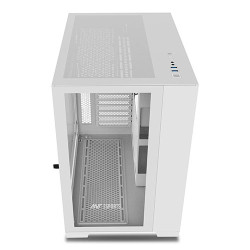 Ant Esports Crystal XL Mid Tower Cabinet With Fans White