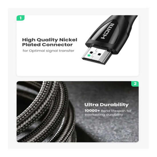 UGREEN 8K HDMI 2.1 Cable 8K (60Hz) 4K (120Hz) 48Gbps (80403) UGREEN 8K HDMI 2.1 Cable 8K (60Hz) 4K (120Hz) 48Gbps (80403)
