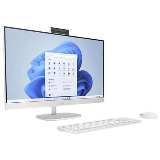 HP 27-cr0445in All-in-One PC 948K2PA (Ryzen 5 7520U, 16GB, 1TB SSD, Win 11, MSO 19, Wireless KM, 27 inch FHD, Shell White)
