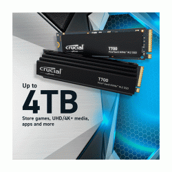 Crucial T700 4TB PCIe Gen5 NVMe M.2 SSD with Heatsink (CT4000T700SSD5) Crucial T700 4TB PCIe Gen5 NVMe M.2 SSD with Heatsink (CT4000T700SSD5)