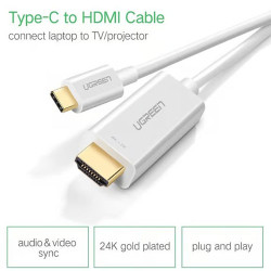 Ugreen USB Type C to HDMI 1.5M Cable (30841) Ugreen USB Type C to HDMI 1.5M Cable (30841)