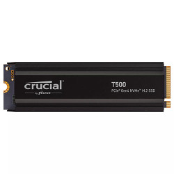 Crucial T500 1TB PCIe Gen4 NVMe M.2 SSD with Heatsink (CT1000T500SSD5) Crucial T500 1TB PCIe Gen4 NVMe M.2 SSD with Heatsink (CT1000T500SSD5)