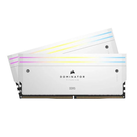 Corsair Dominator Titanium RGB 64GB (2x32GB) DDR5 6000MHz CL30 Memory Kit White (CMP64GX5M2B6000C30W) Corsair Dominator Titanium RGB 64GB (2x32GB) DDR5 6000MHz CL30 Memory Kit White (CMP64GX5M2B6000C30W)