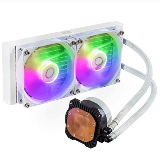 Cooler Master MasterLiquid 240L Core ARGB White CPU Liquid Cooler (MLW-D24M-A18PZ-RW)