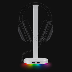 Razer Base Station V2 Chroma - Chroma Enabled Headset Stand with USB 3.1 Hub and 7.1 Surround Sound - Mercury (RC21-01510300-R3M1) Razer Base Station V2 Chroma - Chroma Enabled Headset Stand with USB 3.1 Hub and 7.1 Surround Sound - Mercury (RC21-01510300-R3M1)