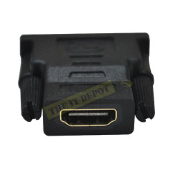 DVI-D 24 + 1 Dual Link Male To HDMI Female Converter - Black DVI-D 24 + 1 Dual Link Male To HDMI Female Converter - Black