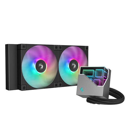 DeepCool AIO-240mm [R-LT240-BKAMNC-G-1] (black liquid)