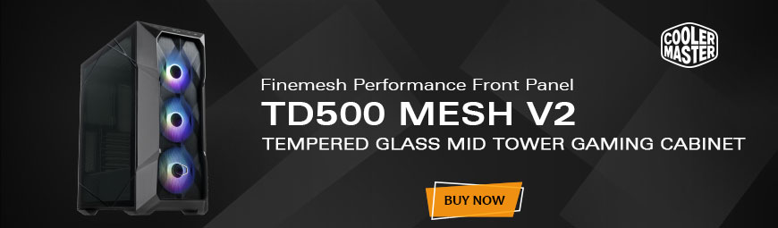 Cooler Master MasterBox TD500 Mesh V2 Mid Tower Case - Black (TD500V2-KGNN-S00)