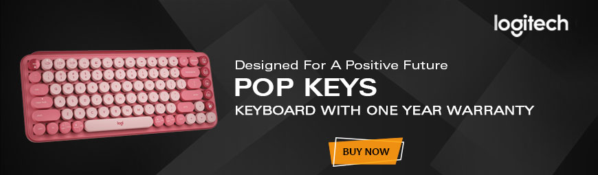 Logitech POP Keys Wireless Mechanical Keyboard with Customizable Emoji Keys - Heartbreaker (920-010579)