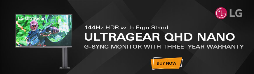 LG 27inch UltraGear QHD Nano HDR G-SYNC Monitor 