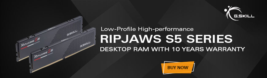 G.SKILL Ripjaws S5 Series 64GB (2 x 32GB) DDR5 Memory (F5-5600J3636D32GX2-RS5K)