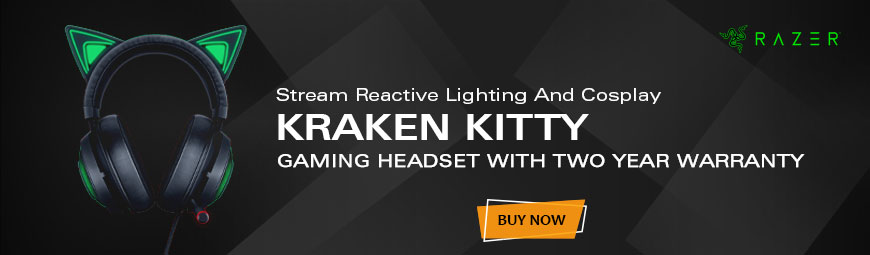 Razer Kraken Kitty Chroma USB Gaming Headset - Black (RZ04-02980100-R3M1)