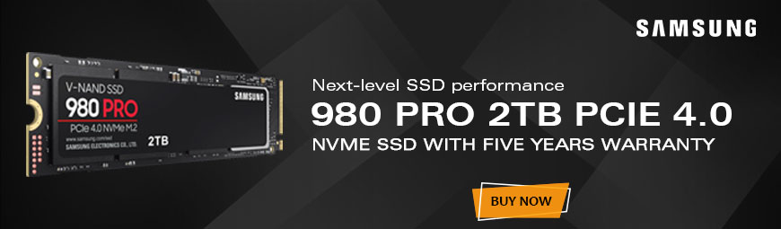 Samsung 2TB 980 PRO PCle 4.0 NVMe M.2 SSD