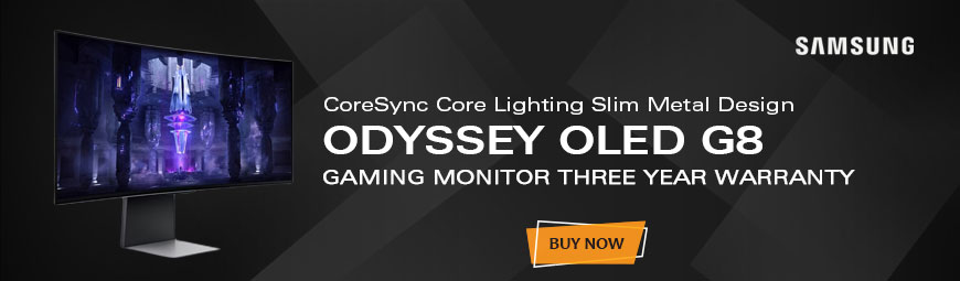 Samsung Odyssey OLED G8 34inch WQHD Gaming Monitor with Neo Quantum (LS34BG850SWXXL)