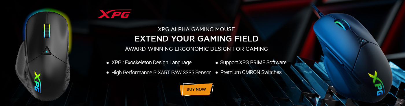 XPG ALPHA Wired Gaming Mouse - Black