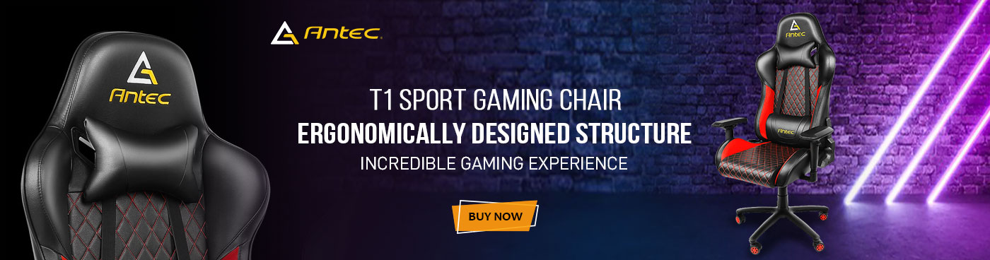 Antec T1 SPORT Gaming Chair - Black-Red