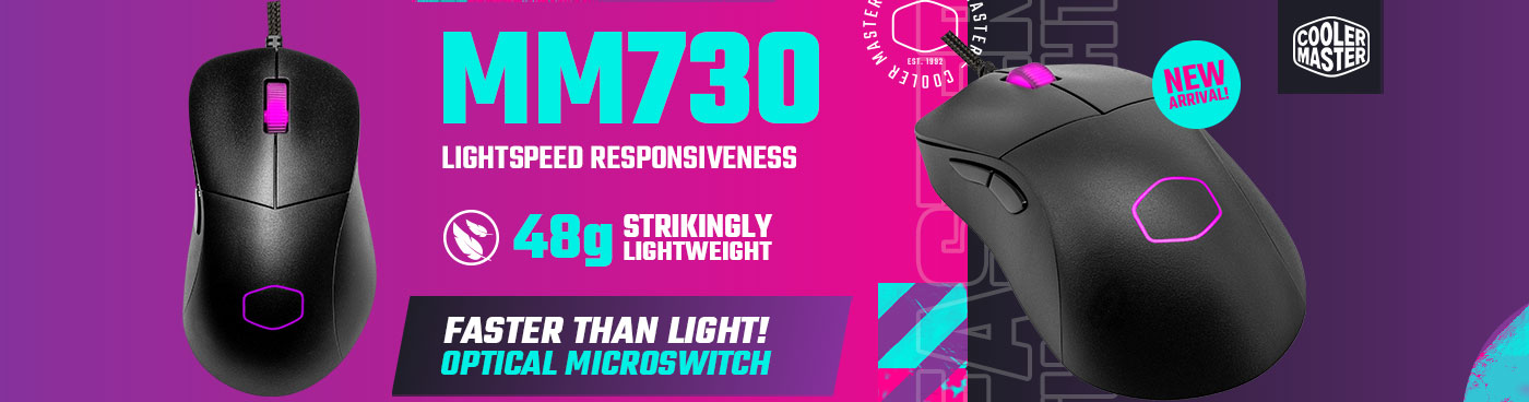 Cooler Master MM730 Lightweight Gaming Mouse - Black (MM-730-KKOL1)