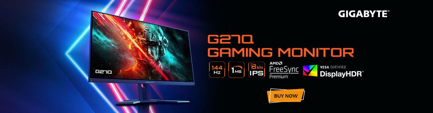 Gigabyte 27inch G27Q 144Hz 1440P Gaming Monitor