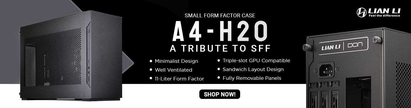 Lian Li A4 H2O Black Small Case - PCIE 4.0 included (G99.A4H2OX4.IN)