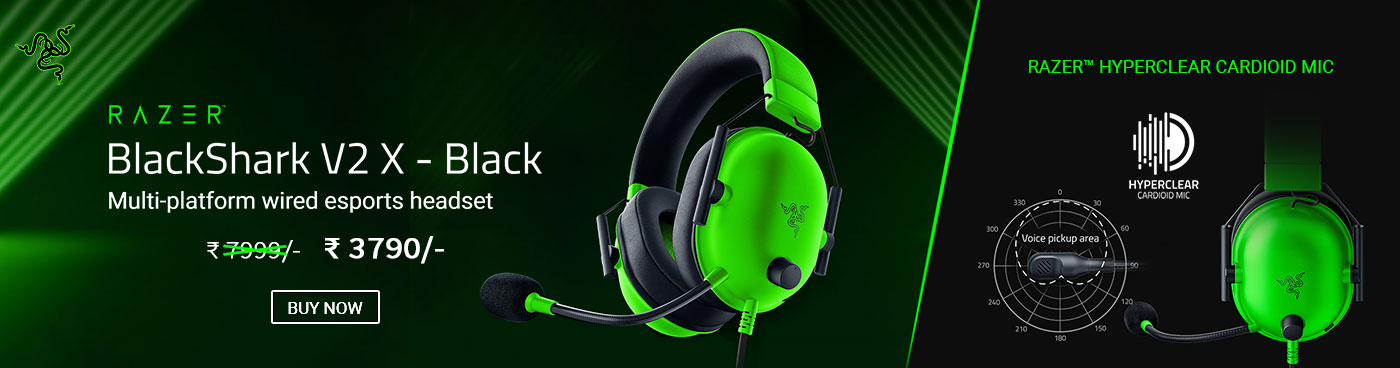 Razer BlackShark V2 X Multi-platform Wired Esports Headset - Green (RZ04-03240600-R3M1)