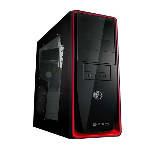 Cooler Master Elite 310 Red with Side Window Mid Tower ATX Cabinet (RC-310-RWN1-GP)