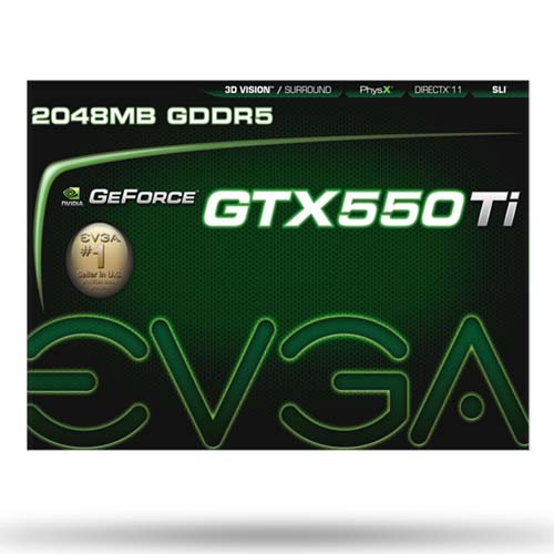 eVGA GeForce GTX550 Ti 2048MB GDDR5 NVidia PCI E Graphic Cards (02G-P3-1559-KR)