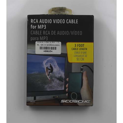 Scosche 3.5mm to RCA - Video 3 ft Cable ( I3RCA35V)