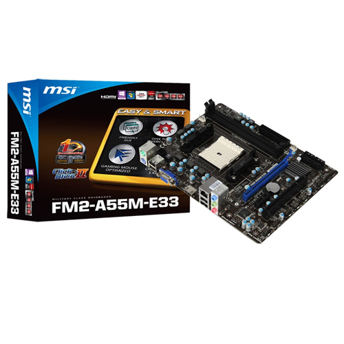 MSI FM2-A55M-E33 32GB DDR3 AMD Motherboard