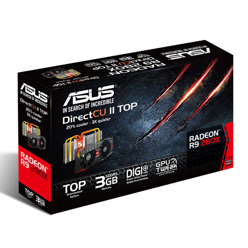 Asus Radeon R9 280X 3GB DDR5 ATI PCI E Graphics Card (R9280X-DC2T-3GD5)