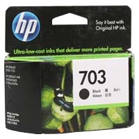 HP 703 Black Deskjet Inkjet Cartridge (CD887AA)