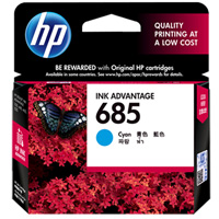 HP 685 Cyan Ink Cartridge (CZ122AA)