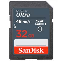 Sandisk 32GB Ultra SDHC Card (SDSDUNB-032G-GN3IN)